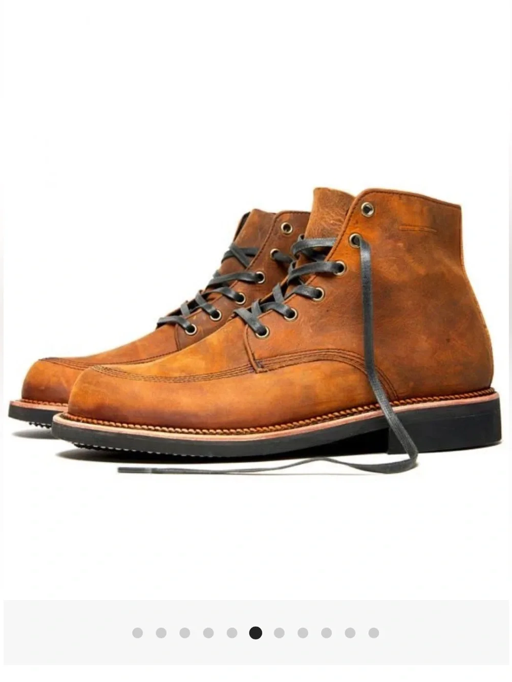 NWOT BROKEN HOMME Huckberry Sz 11 Brown Leather Davis Boots Orig$300 Made in USA